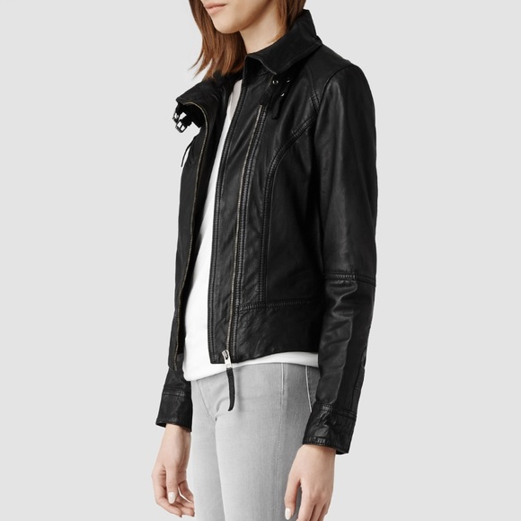 All Saints Belvedere Leather Jacket - Picture 3 of 11
